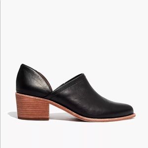 madewell brady low-cut black leather bootie EUC